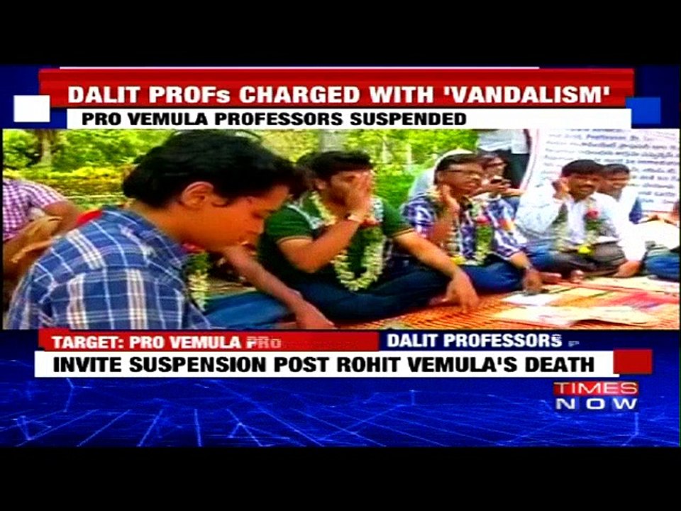 Dalit Professors in Rohith Vemula Protests Suspended