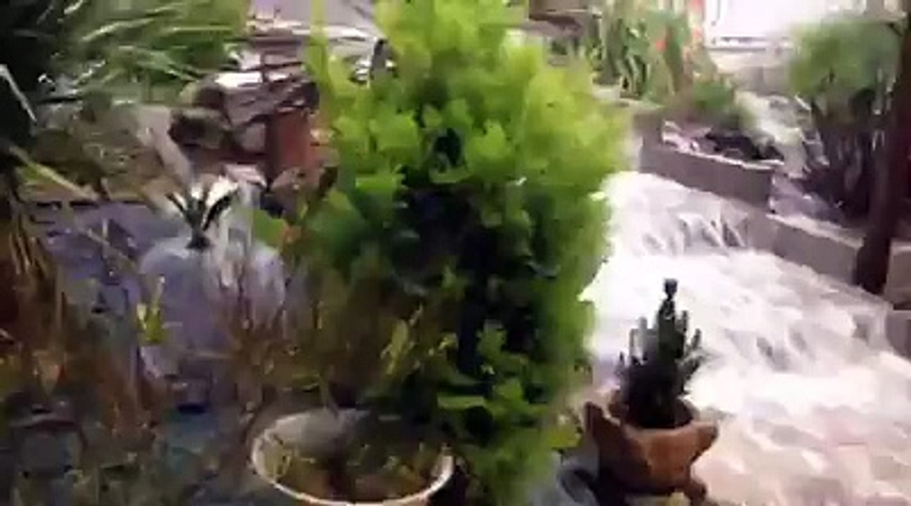 Intempéries dans le Lot-et-Garonne : cascade d'eau à Bon-Encontre