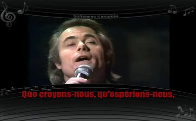 Alain Barrière  - La terre tournera sans nous     (karaoké)