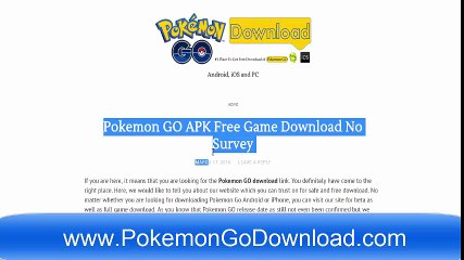 Pokemon Go Download For PC Free