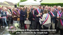 Magnanville: rassemblement près du domicile du couple tué