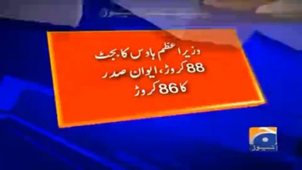 Expenses of PM, President and CM houses in Pakistan in 2016-17