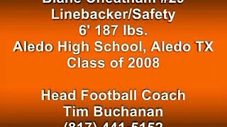 Blane Cheatham #29 Aledo Bearcats - Senior Highlights (2007)