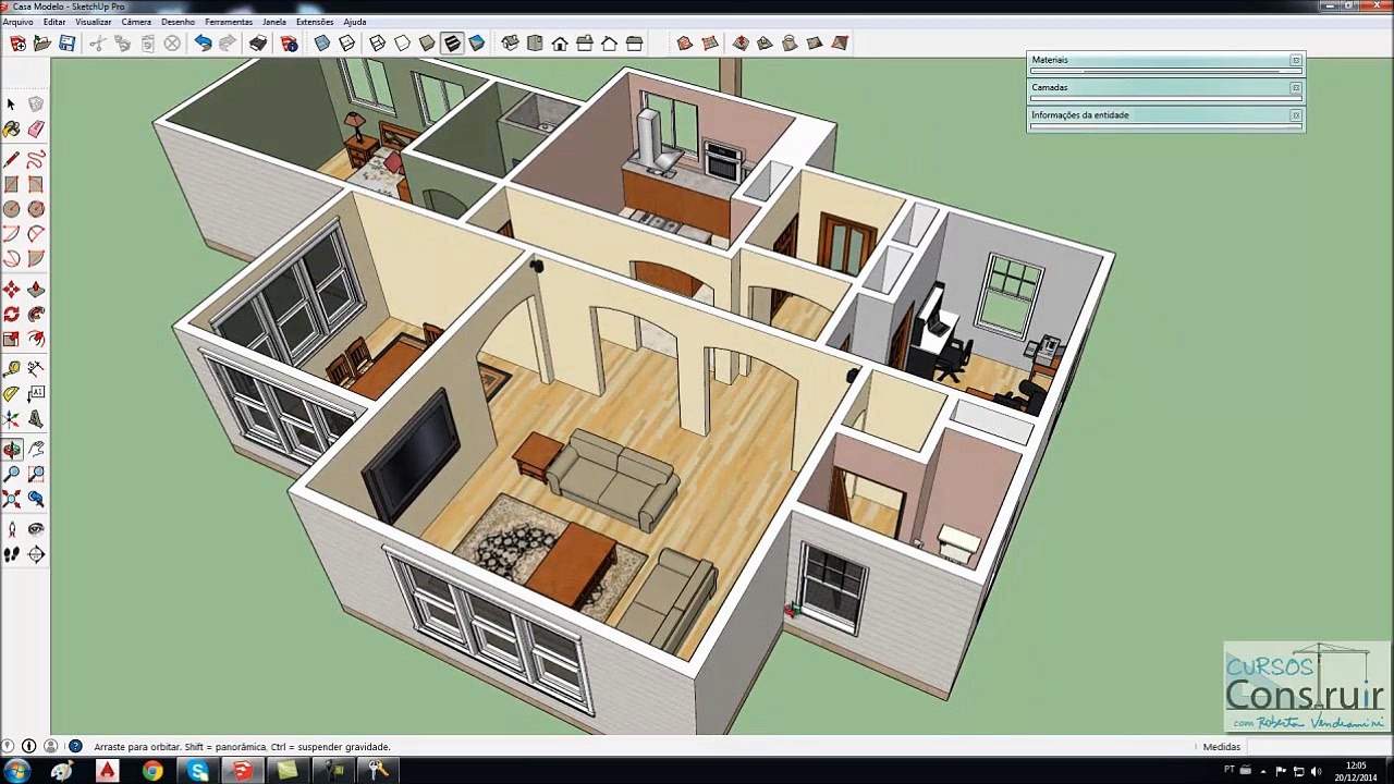Curso SketchUp Básico Gratuito 4/40: Ferramentas de visualização