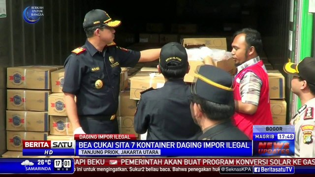 7 Kontainer Berisi Daging Impor Beku Disita