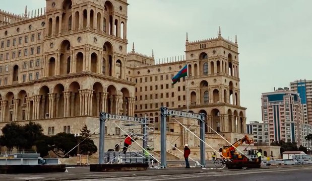 VÍDEO: así se convierte Bakú en un circuito de F1