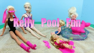 Frozen Elsa and Kids at Barbie Kelly Alex Doll Whale Pool Vintage 1990s Playset DisneyCarToys 720p