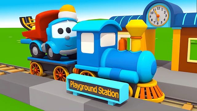 Мультик - конструктор 3D. Грузовичок Лёва Малыш и Снегокат. Мультики про машинки