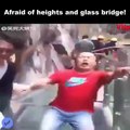 Height sey Darnay walay log on glass bridge