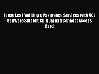 Video herunterladen: Read Loose Leaf Auditing & Assurance Services with ACL Software Student CD-ROM and Connect