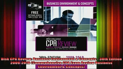 READ book  Bisk CPA Review Business Environment  Concepts  38th Edition 20092010 Comprehensive Full EBook