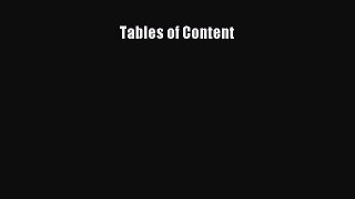 Read Book Tables of Content ebook textbooks