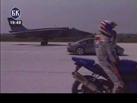 Moto VS porsche VS avion de chasse
