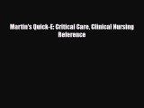 Download Martin's Quick-E: Critical Care Clinical Nursing Reference EBook