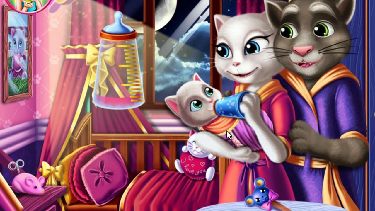 Том и Анжела кормят своего Малыша. Новые #мультфильмы 2016.my talking angela and tom baby