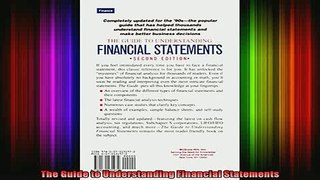 DOWNLOAD FREE Ebooks  The Guide to Understanding Financial Statements Full Ebook Online Free