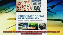 Popular book  Corporate Social Responsibility Definition Core Issues and Recent Developments