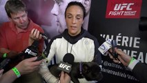 Valerie Letourneau's media scrum at UFC Fight Night 89