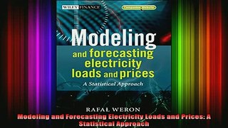 READ book  Modeling and Forecasting Electricity Loads and Prices A Statistical Approach Full EBook