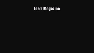 Read Joe's Magazine Ebook Free