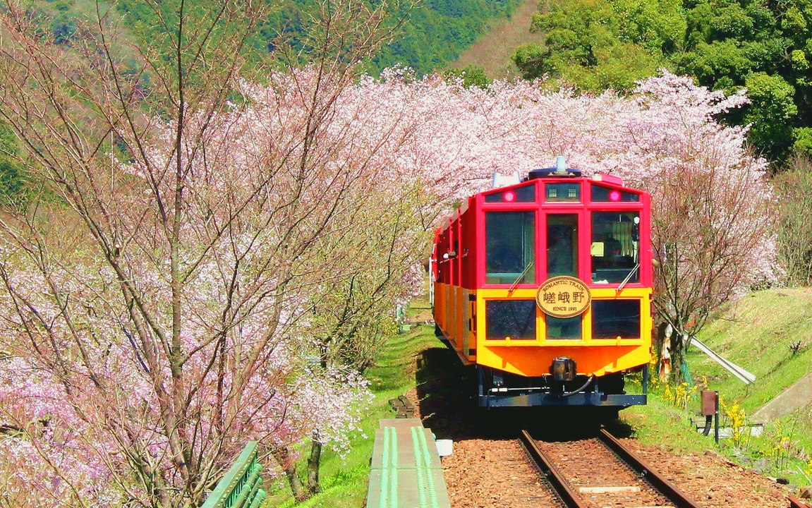 Sagano-Arashiyama railway, Kyoto 京都嵯峨野小火車