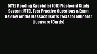 Download Book MTEL Reading Specialist (08) Flashcard Study System: MTEL Test Practice Questions