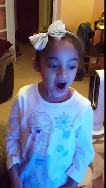 LET IT GO FROZEN - 5 YEAR OLD MAKES IT HER OWN