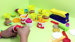 ♥ Play Doh McDonald's Restaurant Cheeseburger French Fries McFlurry (Creation for Kids) Part 8 HD