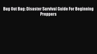 Download Bug Out Bag: Disaster Survival Guide For Beginning Preppers Ebook PDF