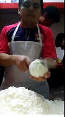 Amazing onion cutting skills