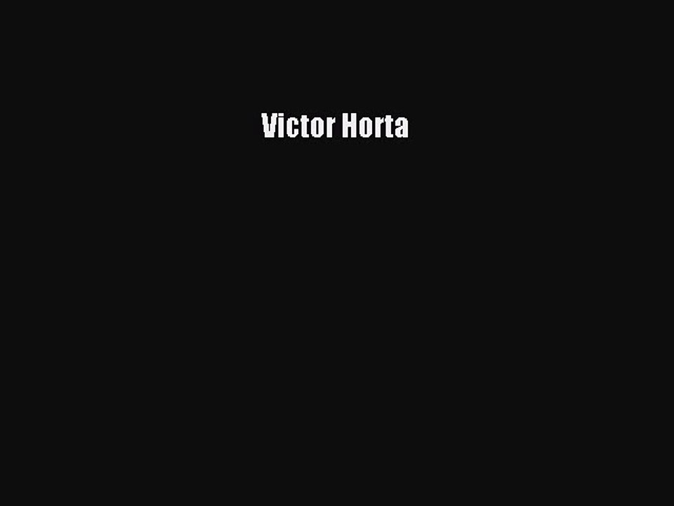 Download Victor Horta PDF Online