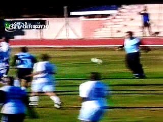 President Khama(Botswana) playing soccer