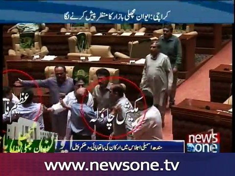 Sindh Assembly witnesses scuffle between PPP, MQM