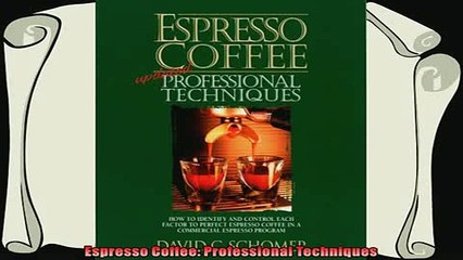 favorite   Espresso Coffee Professional Techniques