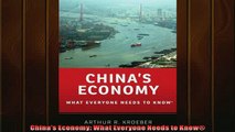 Popular book  Chinas Economy What Everyone Needs to Know
