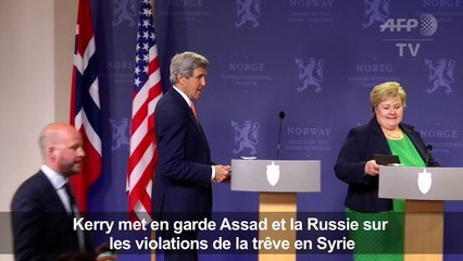 Syrie: Kerry appelle à respecter le cessez-le-feu