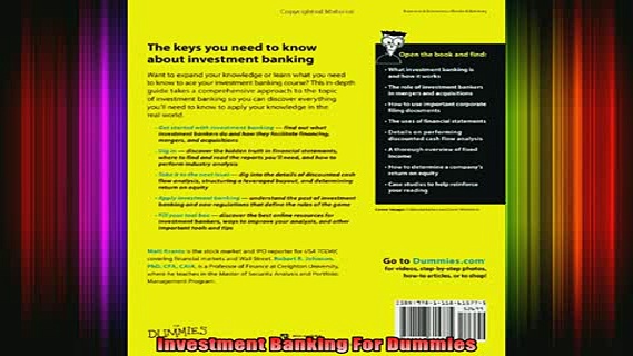 READ book  Investment Banking For Dummies Full EBook