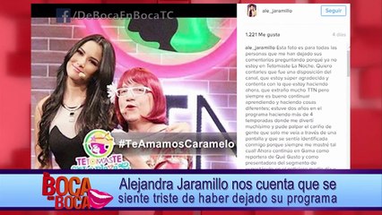 Alejandra Jaramillo nos cuenta que fue decisión de los directivos sacarla del programa