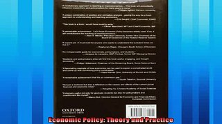 Read here Economic Policy Theory and Practice