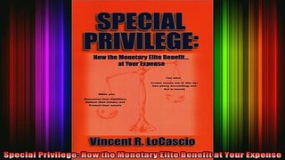 Free Full PDF Downlaod  Special Privilege How the Monetary Elite Benefit at Your Expense Full Free