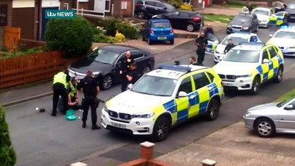 Arrest of Jo Cox murder suspect captured on camera
