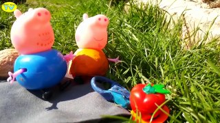 Pregnant Mummy Pig Play doh Mom has a baby funny Peppa pig family preg toys