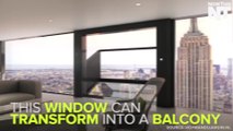 This Window Transforms Into A Balcony