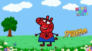 MV4Kids | Peppa Pig Transforms into Awesome Disney Superheroes Characters Fun Coloring Episodes For