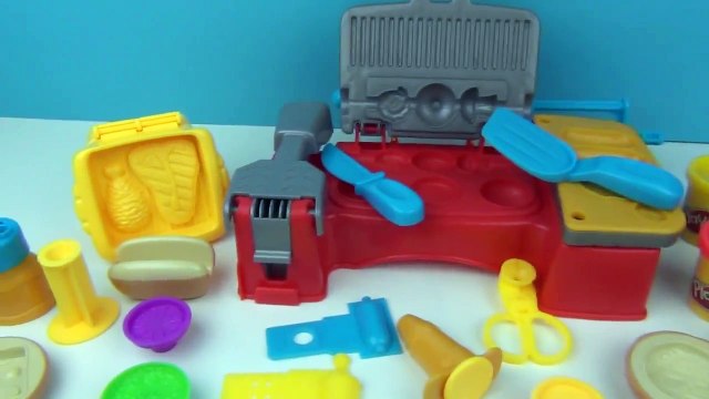 Play Doh BBQ Hamburger Hot Dog Steak New Playdough Grill Makes Playset Toys 1