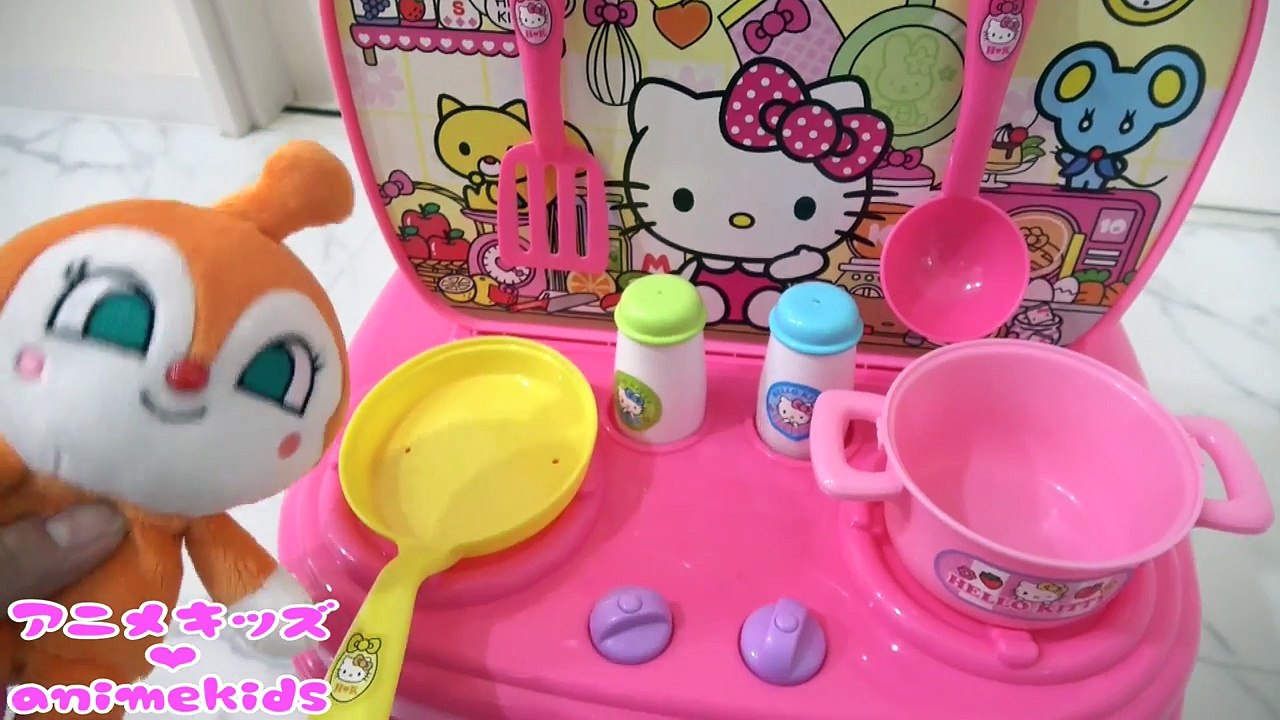 アンパンマン おもちゃ ドキンちゃん お料理するよ♥キティちゃん キッチン animekids...