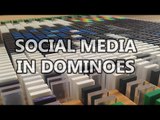 Guy Creates Social Media Logos Using 17,000 Dominoes
