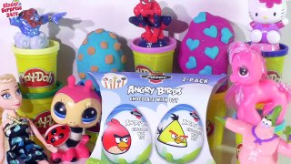 Peppa Pig Play Doh Kinder surprise egg spongebob squarepants Angry Birds