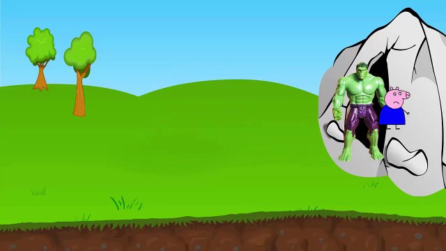 Peppa Pig English Character transform into spiderman Saves Peppa Pig From Hulk