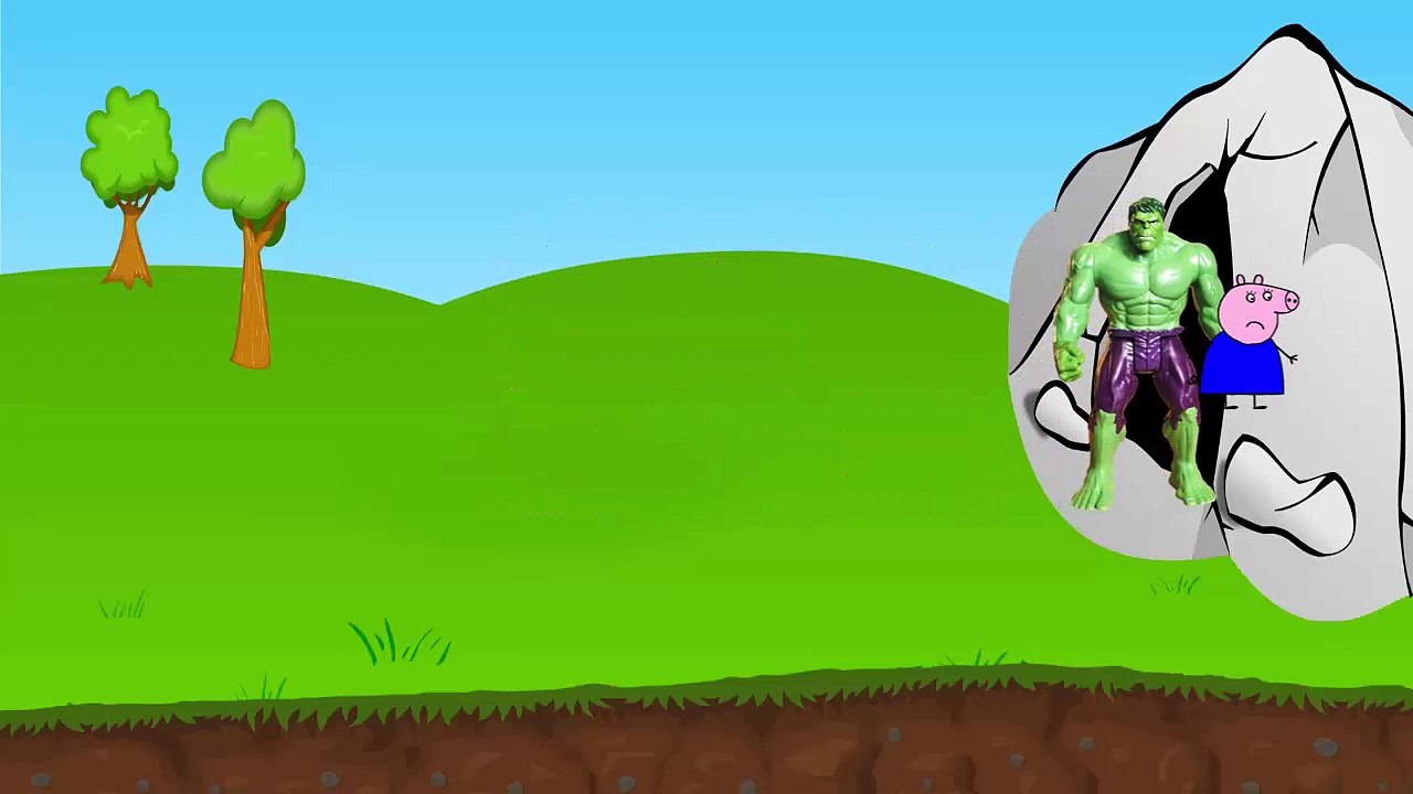 Peppa Pig English Character transform into spiderman Saves Peppa Pig From Hulk